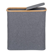 Kosz na pranie Noto 54x33x54cm szary / bambus House Nordic