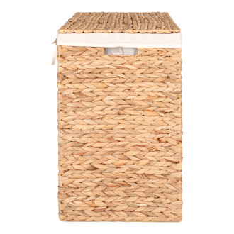 Kosz pleciony boho na pranie z hiacyntu wodnego Passo 55x43x32cm House Nordic