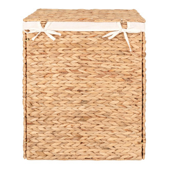 Kosz pleciony boho na pranie z hiacyntu wodnego Passo 55x43x32cm House Nordic