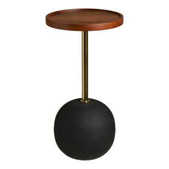 Stolik pomocniczy okrągły Sirone 30cm mango / złoty / czarny House Nordic