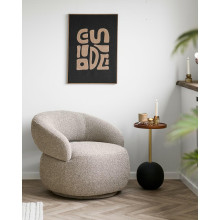 Stolik pomocniczy okrągły Sirone 30cm mango / złoty / czarny House Nordic
