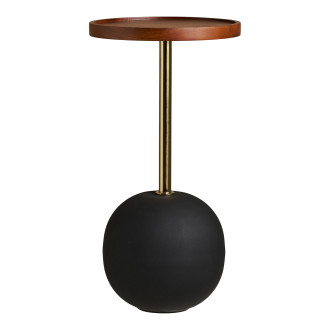 Stolik pomocniczy okrągły Sirone 30cm mango / złoty / czarny House Nordic