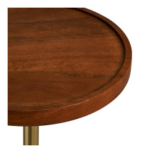 Stolik pomocniczy okrągły Sirone 30cm mango / złoty / czarny House Nordic