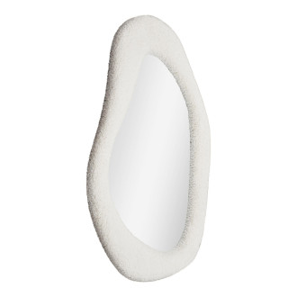 Lustro organiczne w tkaninowej ramie teddy Bosa 61x46,5cm białe House Nordic