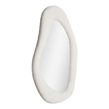 Lustro organiczne w tkaninowej ramie teddy Bosa 61x46,5cm białe House Nordic
