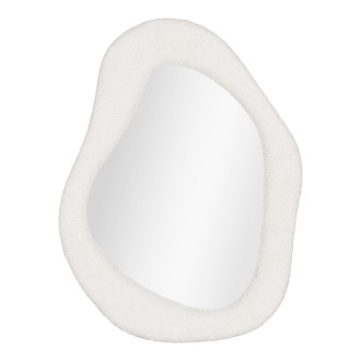 Lustro organiczne w tkaninowej ramie teddy Bosa 61x46,5cm białe House Nordic