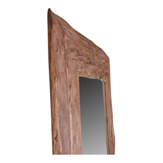 Lustro w drewnianej ramie Granada 180x101cm postarzane drewno tekowe House Nordic