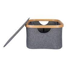 Kosz materiałowy Noto 38x26x16cm szary / bambus House Nordic