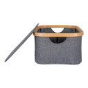 Kosz materiałowy Noto 38x26x16cm szary / bambus House Nordic