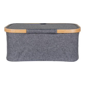 Kosz materiałowy Noto 38x26x16cm szary / bambus House Nordic