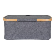 Kosz materiałowy Noto 38x26x16cm szary / bambus House Nordic