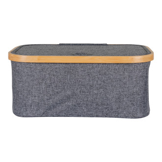 Kosz materiałowy Noto 38x26x16cm szary / bambus House Nordic
