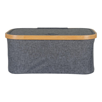 Kosz materiałowy Noto 38x26x16cm szary / bambus House Nordic