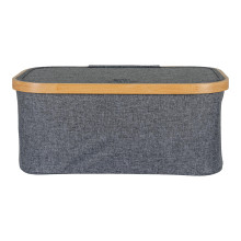 Kosz materiałowy Noto 38x26x16cm szary / bambus House Nordic