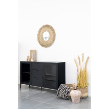 Narzuta / pled Side 130x180cm pepitka czarno-biała House Nordic