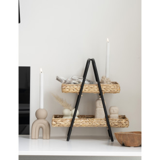 Taca dwupoziomowa Alfaro 42x43,5cm hiacynt wodny / czarny House Nordic