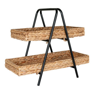 Taca dwupoziomowa Alfaro 42x43,5cm hiacynt wodny / czarny House Nordic