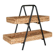 Taca dwupoziomowa Alfaro 42x43,5cm hiacynt wodny / czarny House Nordic