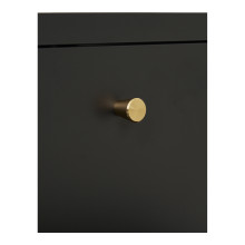 Szafka nocna metalowa z 2 sztufladami Dalby 60x40x40cm czarna House Nordic