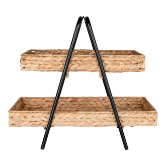 Taca dwupoziomowa Alfaro 42x43,5cm hiacynt wodny / czarny House Nordic