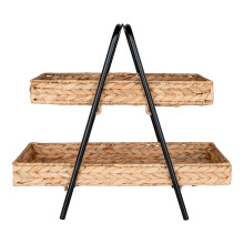 Taca dwupoziomowa Alfaro 42x43,5cm hiacynt wodny / czarny House Nordic