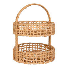 Kosz dekoracyjny boho z uchwytem z papieru Anadia 39cm House Nordic