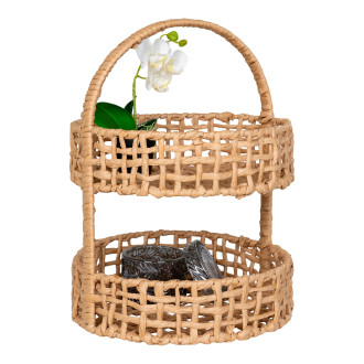 Kosz dekoracyjny boho z uchwytem z papieru Anadia 39cm House Nordic