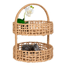 Kosz dekoracyjny boho z uchwytem z papieru Anadia 39cm House Nordic