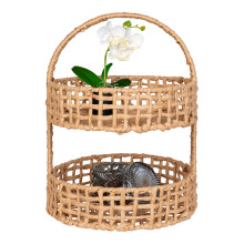 Kosz dekoracyjny boho z uchwytem z papieru Anadia 39cm House Nordic