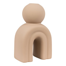Świecznik ceramiczny japandi 17cm brązowy House Nordic