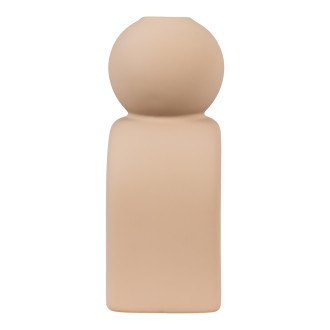 Świecznik ceramiczny japandi 17cm brązowy House Nordic