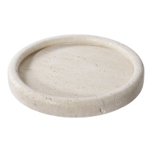 Taca okrągła z trawertynu 25,5cm House Nordic