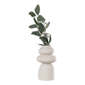 Wazon ceramiczny beżowy 3 kamienie 26,5cm House Nordic