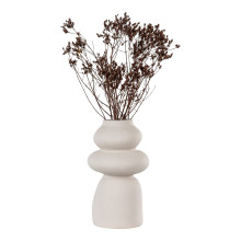 Wazon ceramiczny beżowy 3 kamienie 26,5cm House Nordic