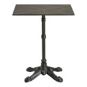Stół kwadatowy Bistro 60x60cm ciemnoszary marmur / żeliwna czarna noga House Nordic