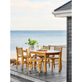Stół ogrodowy owalny Terracina 210x95cm akacja / terrazzo House Nordic 2