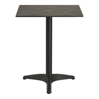 Stół kwadatowy Bistro 60x60cm ciemnoszary marmur / czarna noga House Nordic