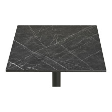 Stół kwadatowy Bistro 60x60cm ciemnoszary marmur / czarna noga House Nordic