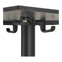 Stół kwadatowy Bistro 60x60cm ciemnoszary marmur / czarna noga House Nordic