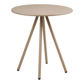 Stół metalowy okrągły Barletta Bistro 70cm taupe House Nordic