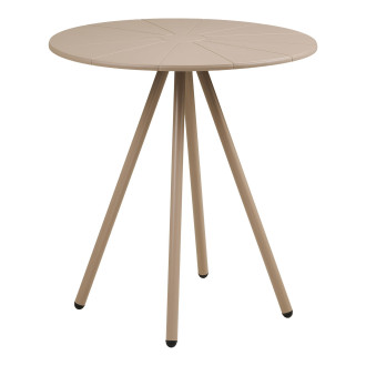 Stół metalowy okrągły Barletta Bistro 70cm taupe House Nordic
