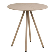 Stół metalowy okrągły Barletta Bistro 70cm taupe House Nordic
