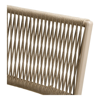 Zestaw metalowy ogrodowy 2 krzesła + stół Arcas taupe House Nordic