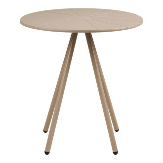 Stół metalowy okrągły Barletta Bistro 70cm taupe House Nordic
