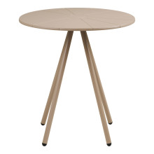 Stół metalowy okrągły Barletta Bistro 70cm taupe House Nordic