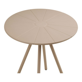Stół metalowy okrągły Barletta Bistro 70cm taupe House Nordic