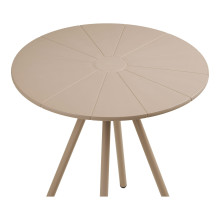 Stół metalowy okrągły Barletta Bistro 70cm taupe House Nordic