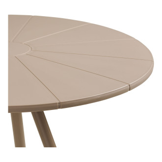 Stół metalowy okrągły Barletta Bistro 70cm taupe House Nordic