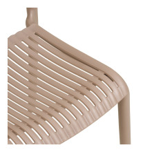 Krzesło ażurowe z tworzywa Manzano taupe House Nordic