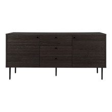 Komoda fornirowana 3 szuflady 2 szafki Kyoto 150x40cm dąb dymiony House Nordic